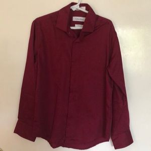 Boys garnet dress shirt